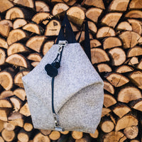 Filz-Rucksack aus 100% Merinowolle, 27x34x12 cm, div. Farben