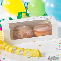 Cupcake-Box mit Sichtfenster, weiß – Gebäckschachtel aus Karton