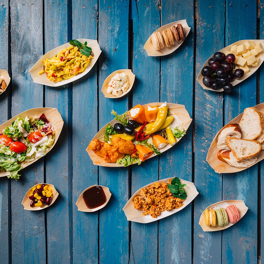 Ein Buffet aus lauter kleinen Portionen
