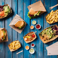Snackschalen Kraftkarton – Fingerfood-Schiffchen kompostierbar