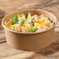 Salatschalen braun aus Kraftkarton, kompostierbar To Go