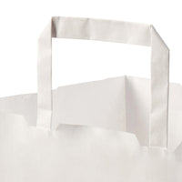 Papiertragetaschen weiß aus Kraftpapier mit Henkel