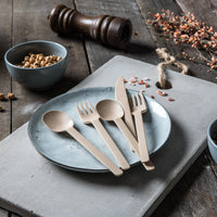 Mehrwegbesteck aus Bioplastik PLA & Holzmehl, robust & spülbar