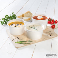 Dessertbecher weiß – runde Einwegschalen für Snacks & Eis
